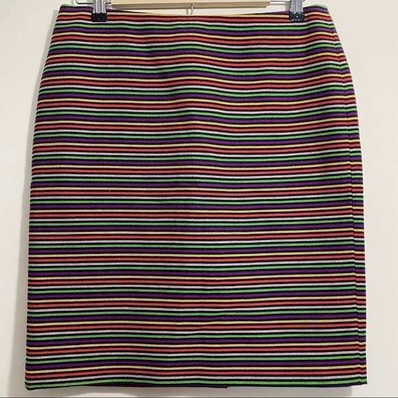 NEW Talbots Skirt Blazer Suit Set rainbow stripes - Picture 2 of 13